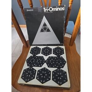 Vtg Pressman Game of‎ Tri-Ominos Classic Retro The Triangle Game Dominoes #4420